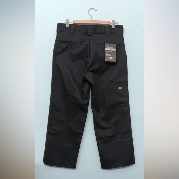 NWT Dickies Men's Loose Fit Double Knee Straight Leg Twill Pants Black 32x27 - Picture 4 of 11
